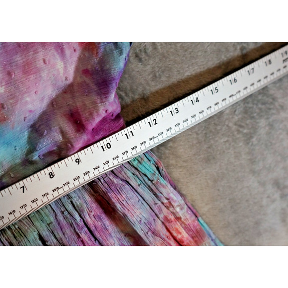 Bloome Girls 14 Ruffle Asymmetrical Galaxy Crumple Tie-Dye Dress Artisan Dyed - Picture 4 of 12